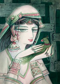 Hajra Mansoor, 15 x 22 inch, Water color on Paper, Figurative Painting, AC-HM-062